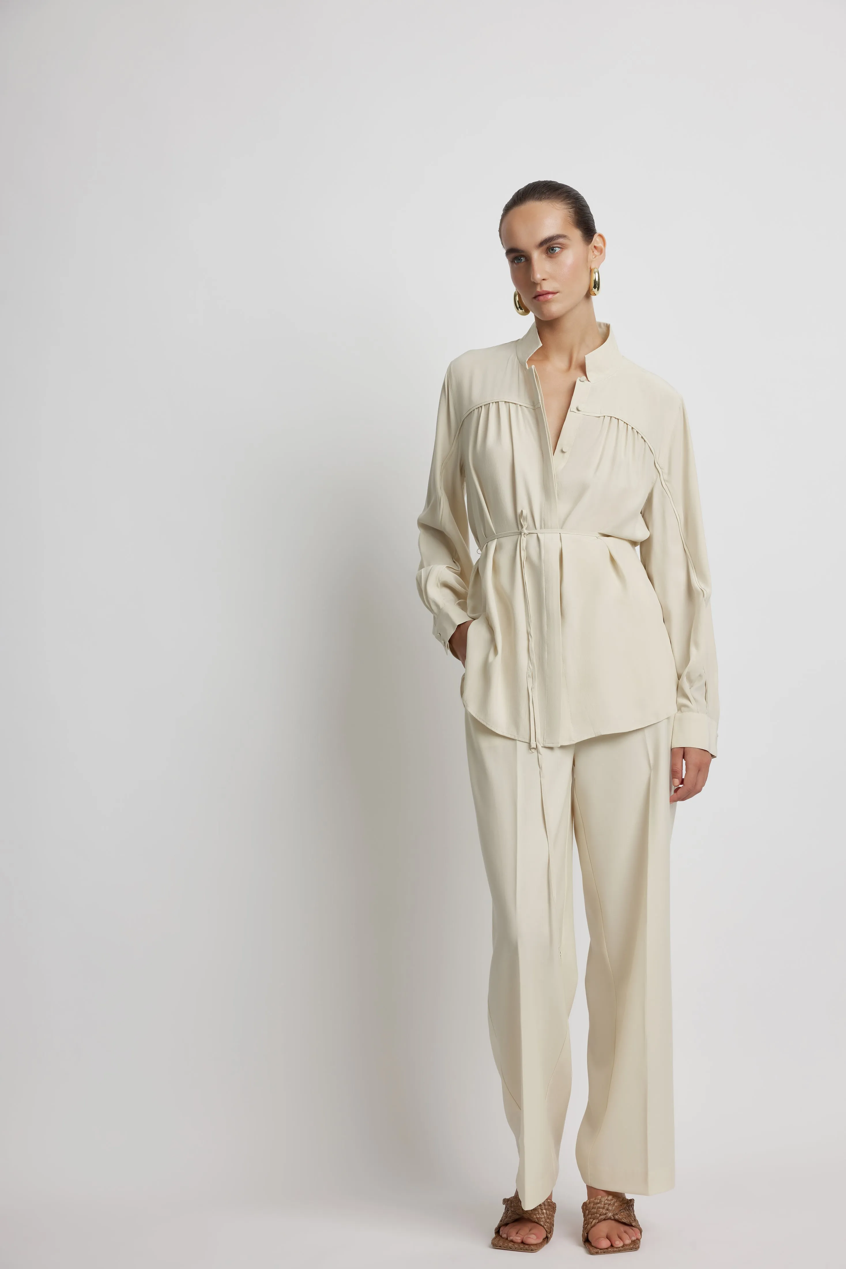 Ziba Silk Shirt - Tofu