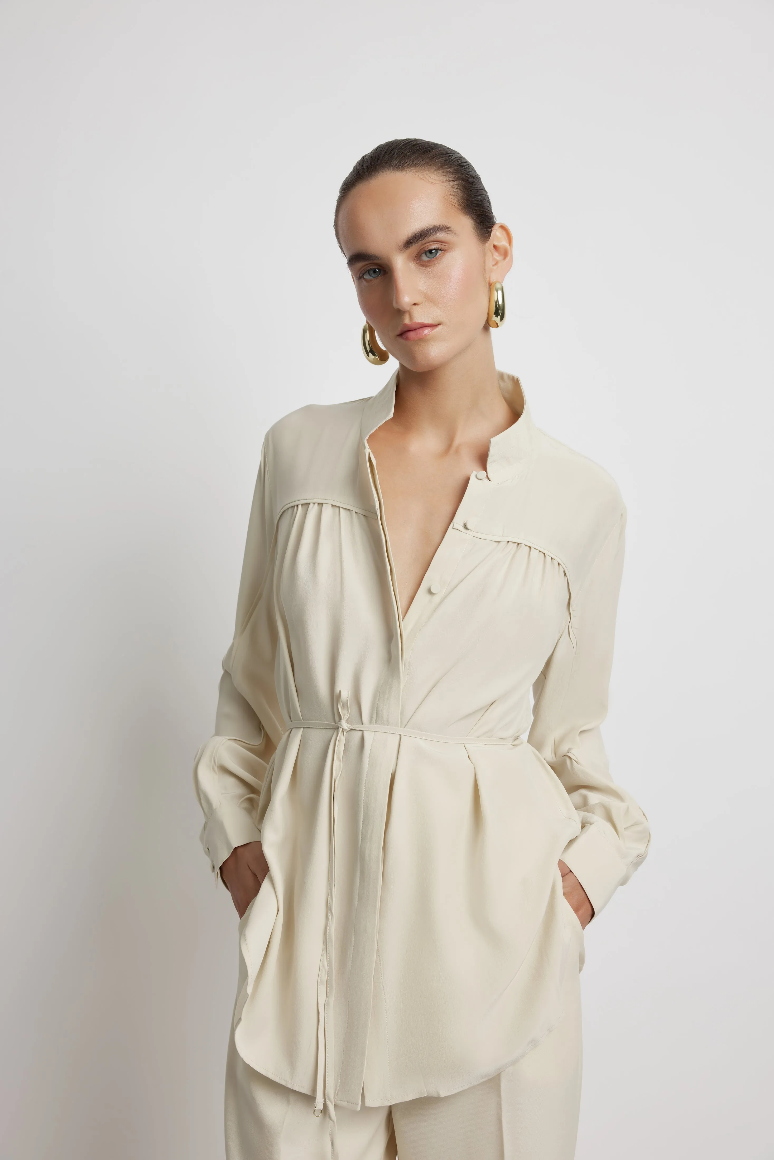 Ziba Silk Shirt - Tofu